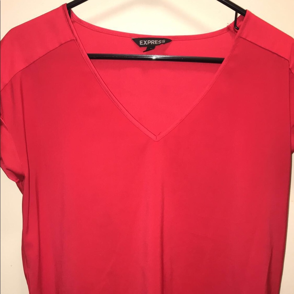 Red Express V- neck blouse